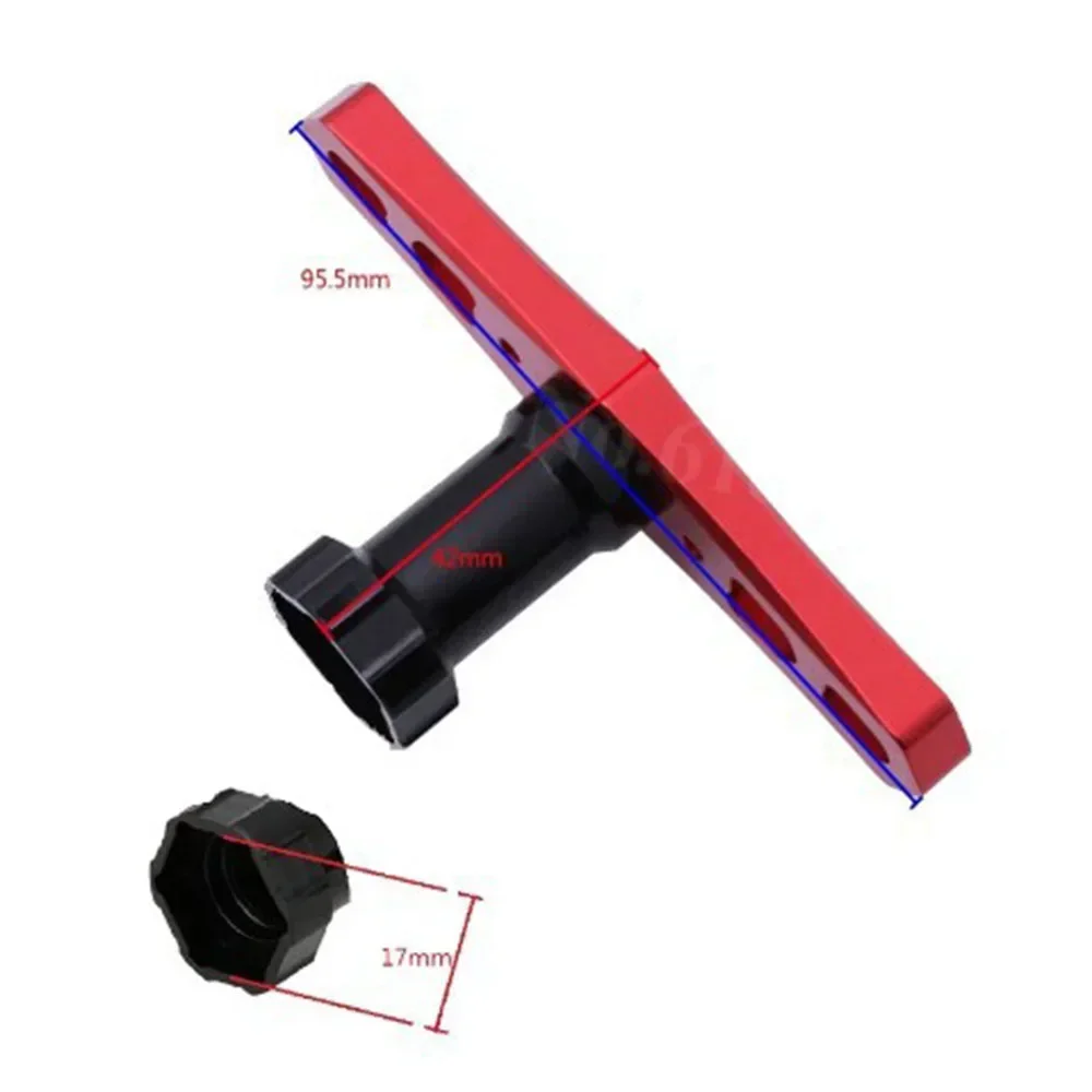 Roda hex porcas manga chave 17mm ferramentas de metal rc carro 1/8 para fora de estrada rc caminhão carro monstro trxs x-maxx summit E-REVO