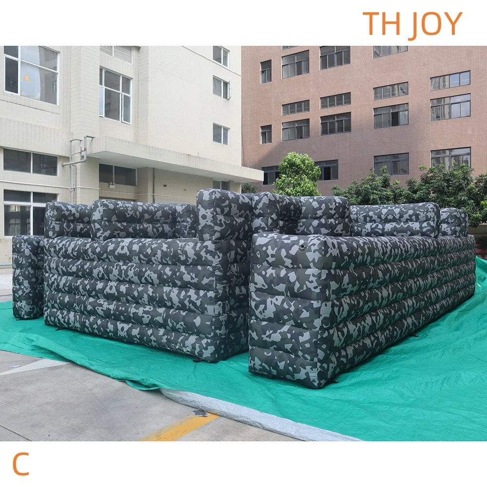 Outdoor Opblaasbare laser tag games arena 8x6m gigantische opblaasbare Spookhuis doolhof Halloween Labyrint puzzel spel