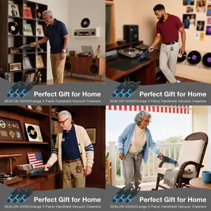 High-Power Rechargeable Handheld Vacuum Cleaner with LED Light, 10KPa Suction, and Multi-Tools for Car, Home, Office, Pets (Blue