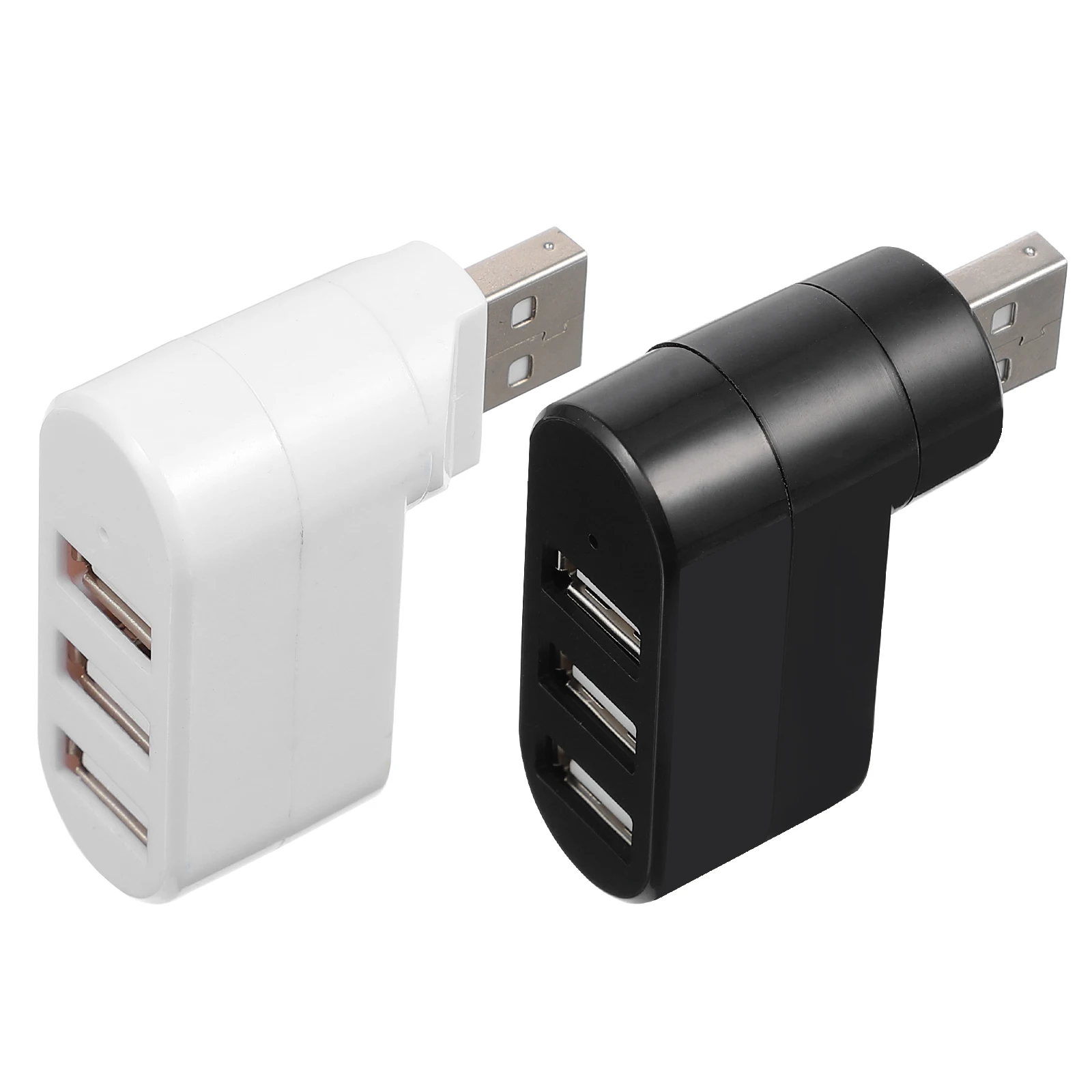 

2 шт. USB-концентратор, 3 порта, высокоскоростной разветвитель для ноутбука, черный, белый цвет, длинный кабель, адаптер USB 2 0, компьютерное периферийное устройство