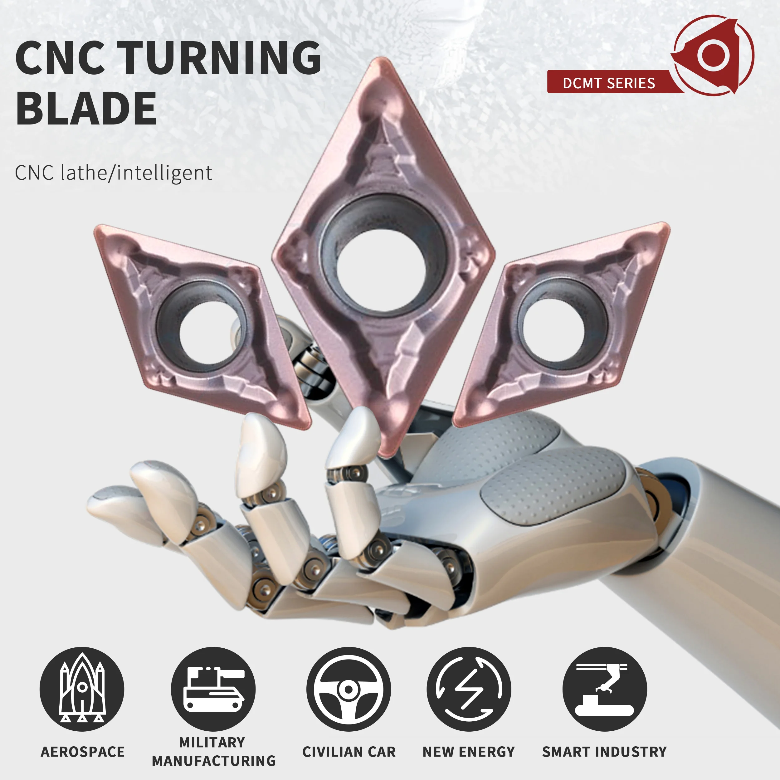 DCMT070204-MV NK9018 utensili per tornitura CNC di alta qualità robusti inserti per tornio in metallo duro resistenti all'usura