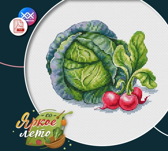 

Набор для вышивки крестом Cabbage 25-23 для рукоделия, вышивки, сделай сам, набор для вышивки крестом ручной работы, домашнее развлечение