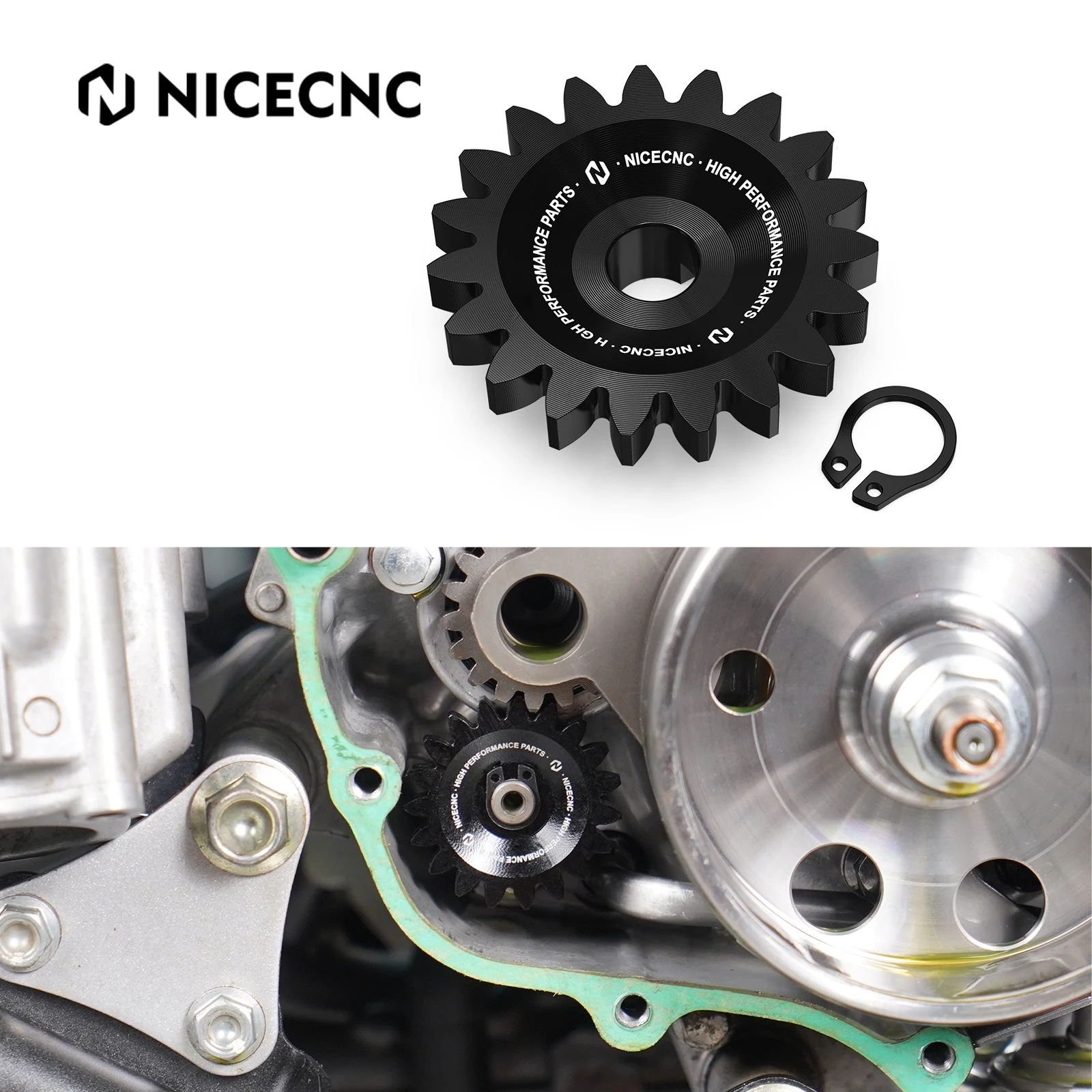 

For Honda TRX 450R Accessories Oil Pump Drive Gear 15133-MEB-670 For HONDA TRX450ER Aluminum Alloy Improving ATV Oil Flow Rate