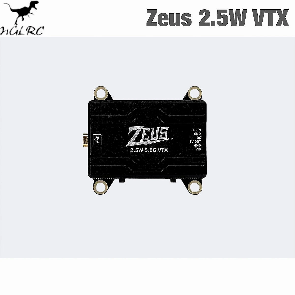 

HGLRC Zeus 2.5W VTX Transmitter 5.8G 40CH Built-in Microphone 1.6W / 2.5W For RC FPV Racing Freestyle Drone