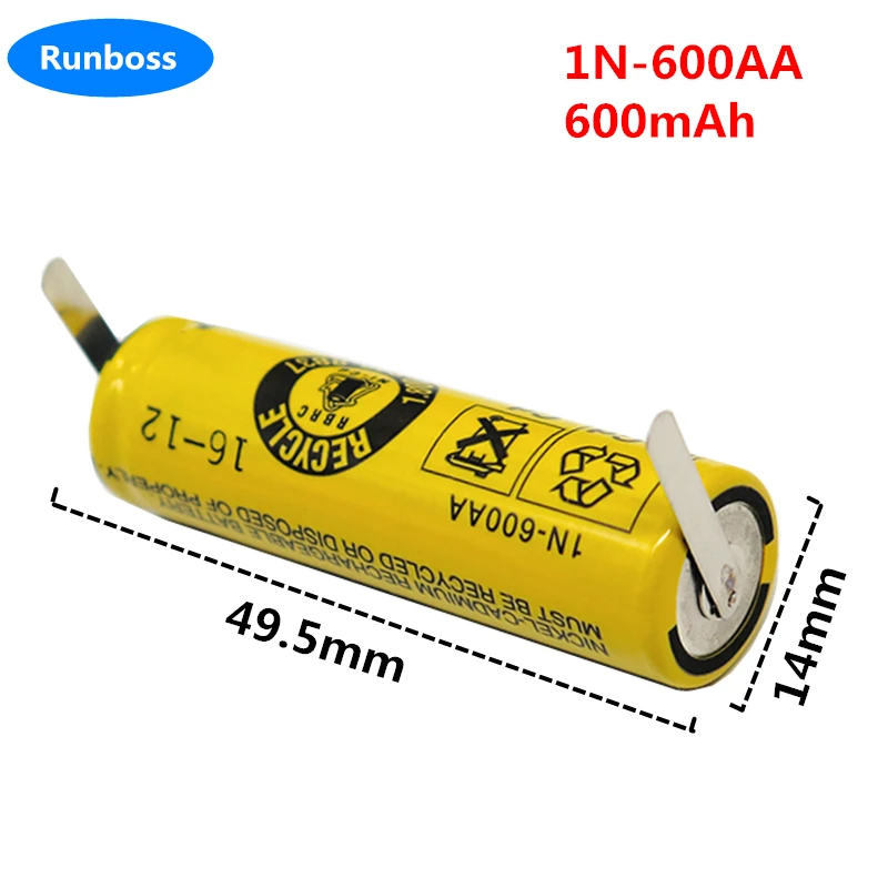 New 1.2V AA Ni-MH NI-CD 600mAh Rechargeable Battery For Philips HQ36 HQ262 HQ360 HQ586 HQ46 HQ662 HQ482 Shaver