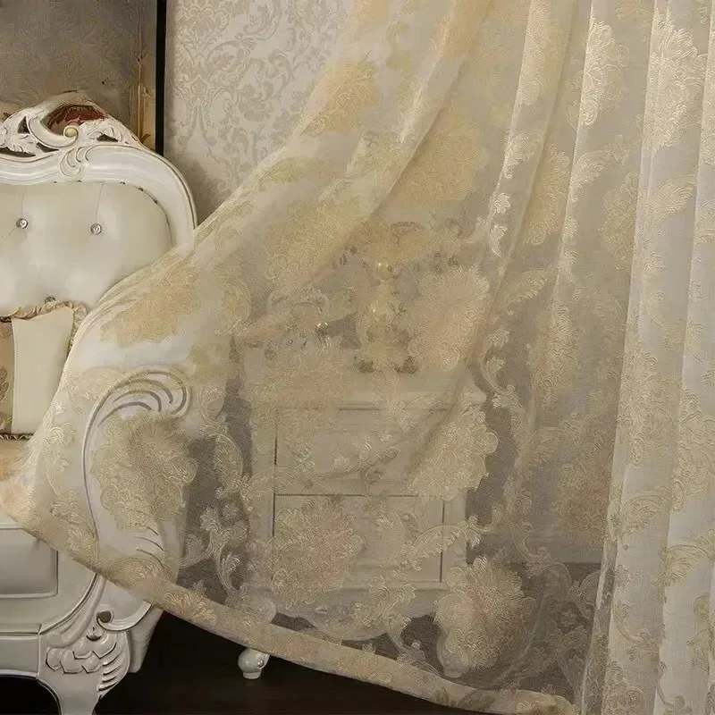 

Custom Size European Luxury Curtains for Living Room Bedroom Blackout Velvet Curtain Cashmere Custom Valance Yarn White Tulle