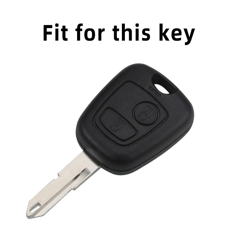 For Peugeot 106 107 206 207 306 307 406 407 For Citroen C1 C4 C2 C3 Berlingo Soft TPU Remote Key Case Cover Keychain Accessories