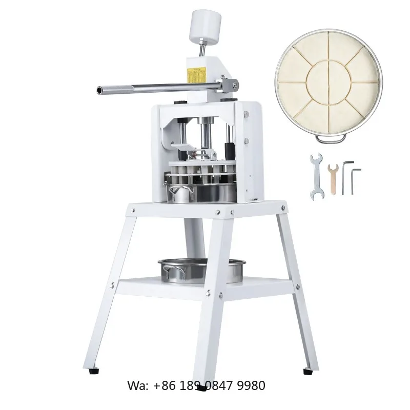 【Hot】SucceBuy Dough Divider Rounder 10PCS Manual Dough Equal Divider Machine Hand Press Dough Cutter with Steel Tray and Blade