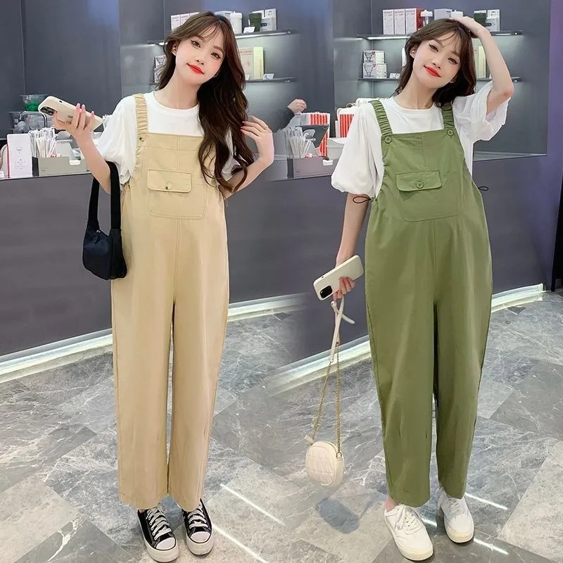 

Summer Pregnancy Dresses Outerwear Thin Fashionable Size Workwear Pants Suspender Pants Maternity Dresses ﻿Casual Pant
