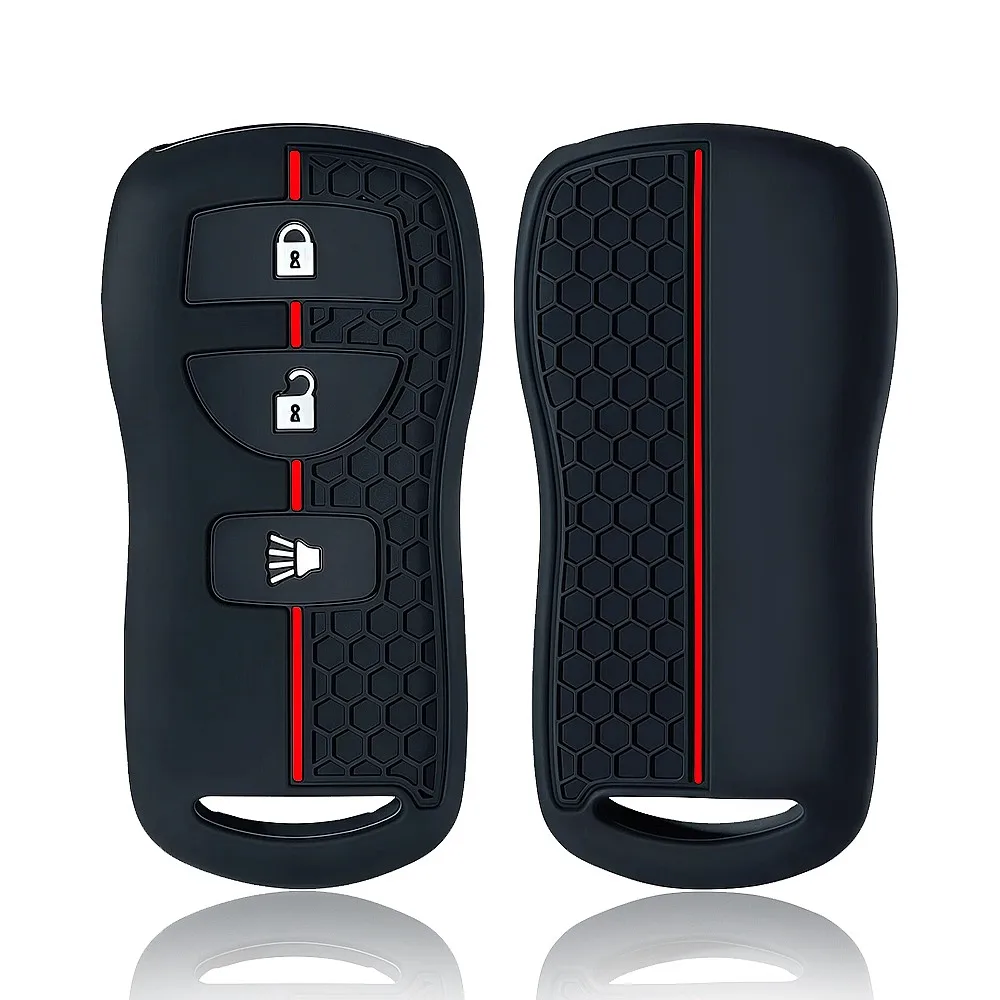 3/4 Button Silicone Remote Car Key Fob Cover For Nissan Quest Tiida Livina X-Trail Paladin 2003-2006