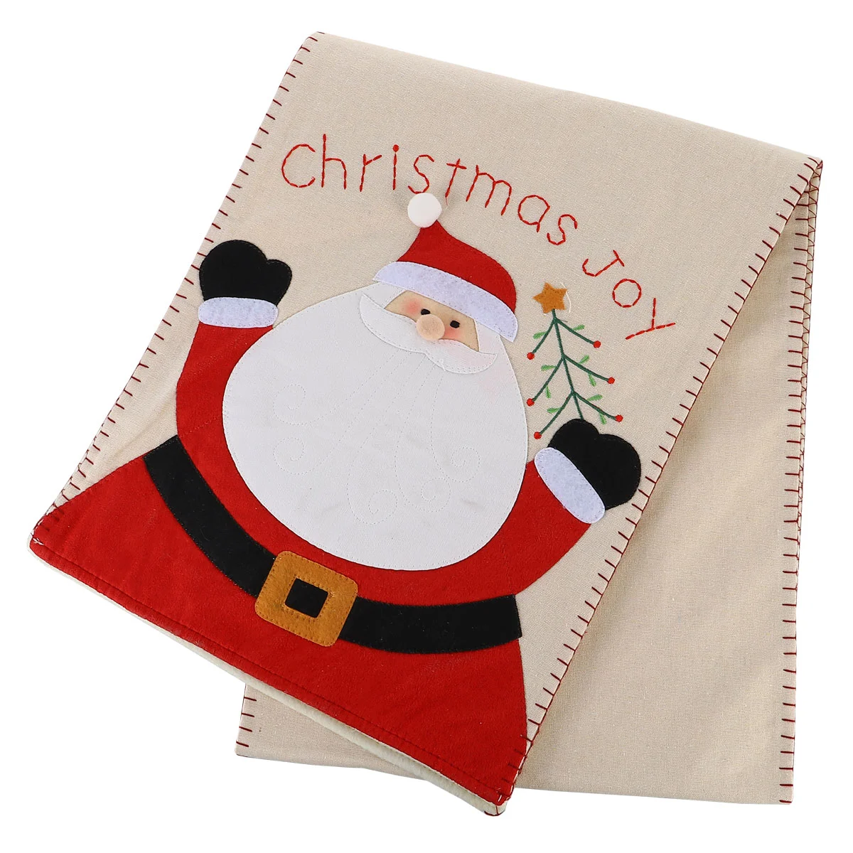 Santa Table Decoration Overlock Runner Lovely Tablecloths Christmas for Party