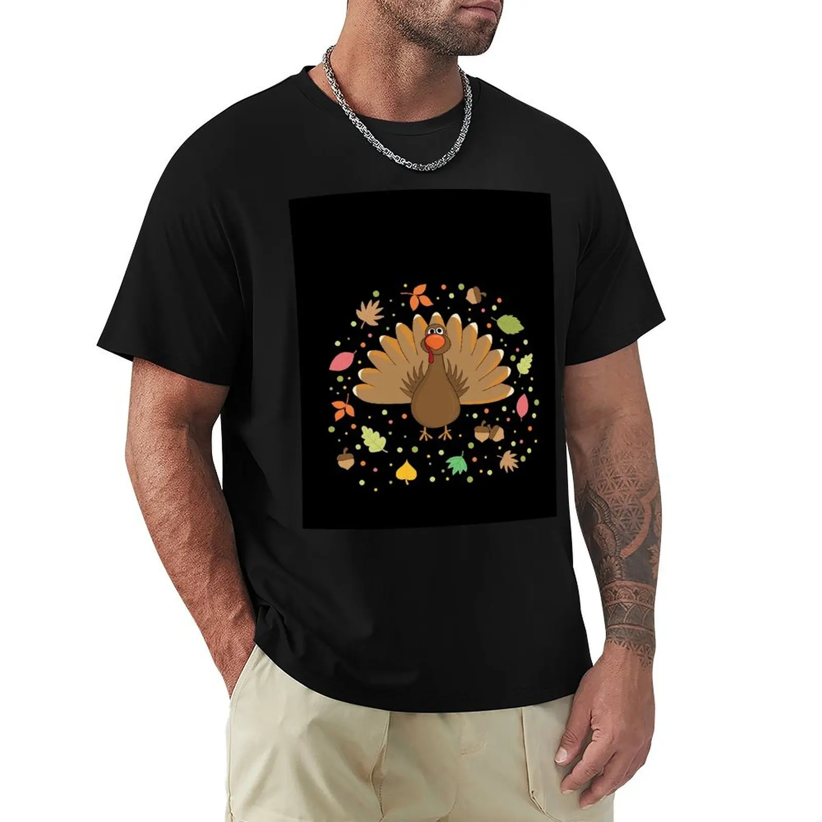 

Thanksgiving Turkey T-Shirt custom t-shirts oversized graphic tee men t shirt