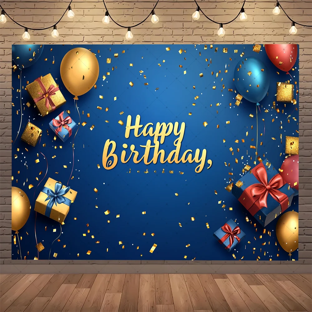 Fondo de fiesta de cumpleaños  - Party Banner Gold reseña y precio