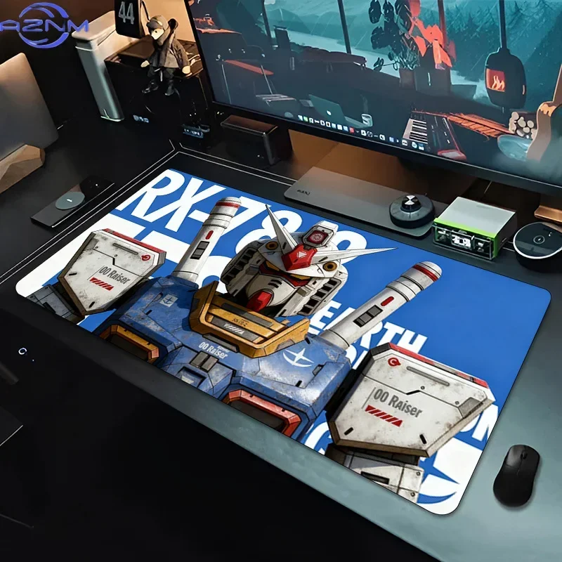 Popular Oversized RX-78-2 Gundam Mechanical Warrior Desk Mat, Non-Slip Gaming Mousepad, Laptop Computer Keyboard Pad for Gamers
