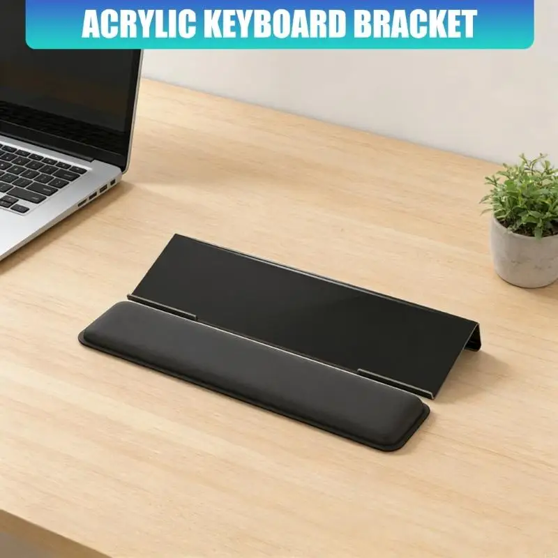 Ergonomic Z Shaped Acrylic Keyboard Stand with Wrist Pad For Comfortable Typing HX5E