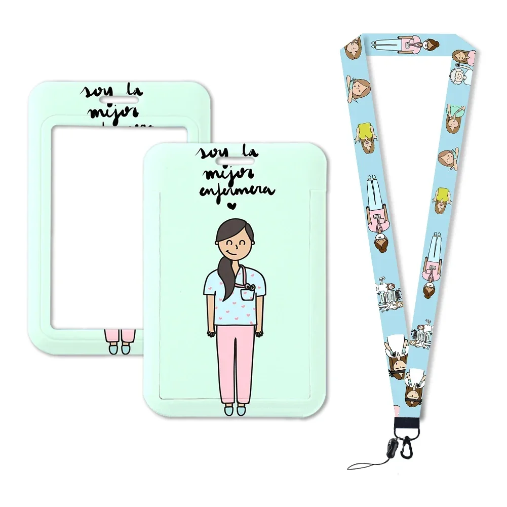 Nurse Doctor Lanyard ID Card Holder Lanyard Credential Holders Neck Straps Women Badge Holder Keychains Accessories