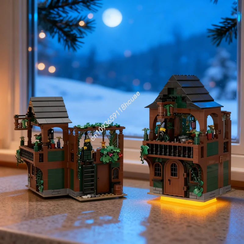 

390pcs MOC Medieval Apothecary Castleed Model Building Blocks Construction DIY Creative Brick Kids Christmas Gifts Toy Birthday