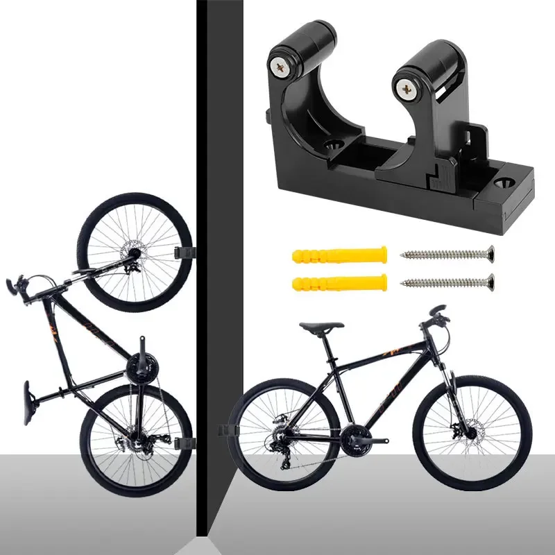 MTB Road Bike Storage Hooks Adjustable Bicycle Wall Holder Rack Buckle Hanger Horizatal Vertial Storage Fits1.0-2.8 inches Tube