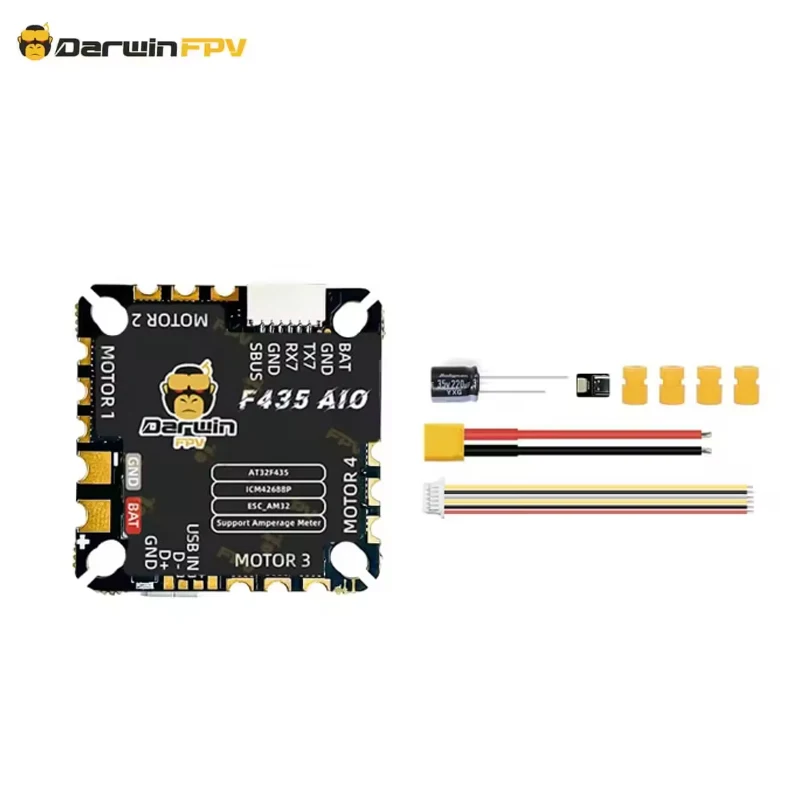 Darwin FPV F435 30A/45A BLHeli_S AM32 AIO Controlador de vôo F4 2-6S para FPV Drone Quadcopter Freestyle RC Racing