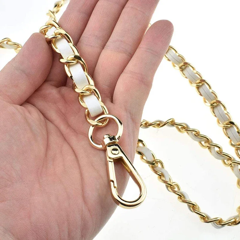120cm Universal Shoulder Bag Strap Chain Strap For Crossbody Bag Simple Solid Color Strap Handbag Chain