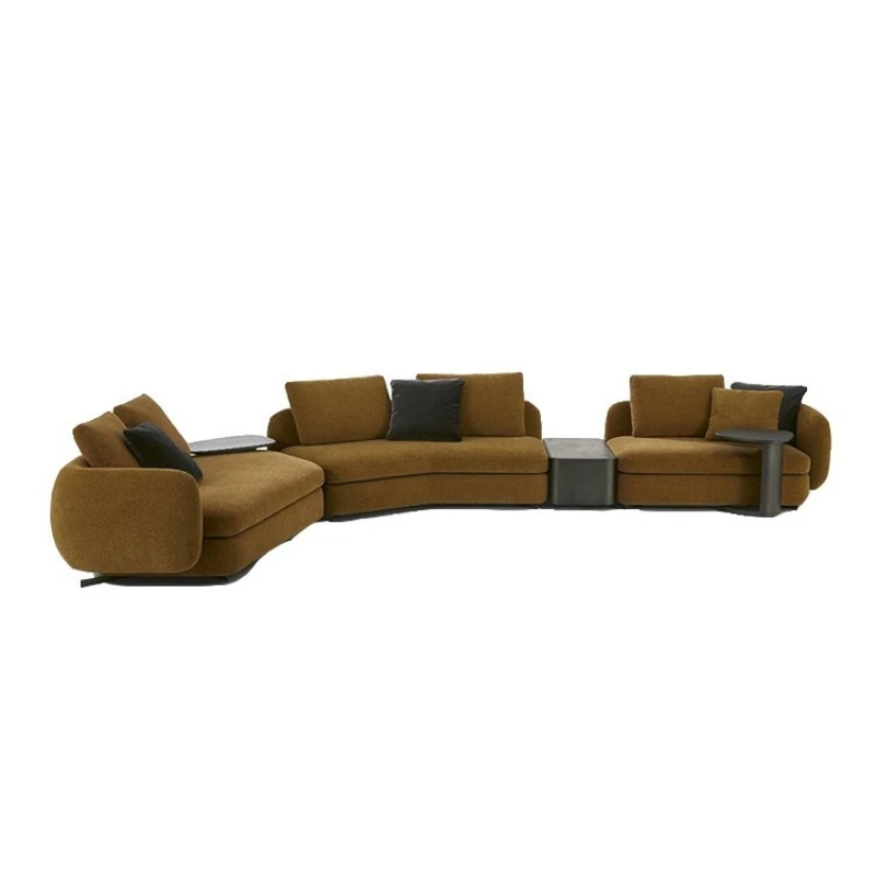 

Light luxury Italian sofa simple modern corner large apartment arc creative