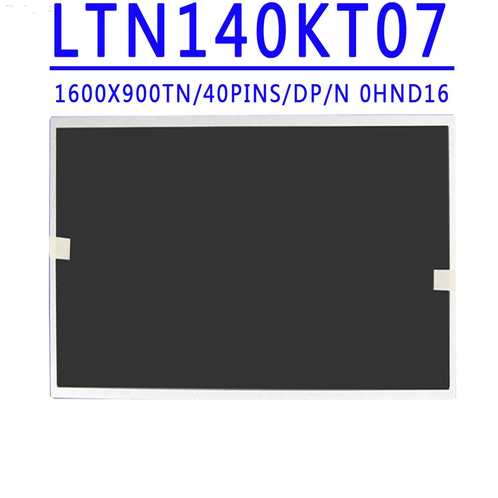 LTN140KT07 LTN140KT07 201 14.0 inch 1600x900 TN LVDS 40PINS 45%NTSC 60HZ 200 cd/m² Contrast Ratio 200:1 Laptop LCD Screen