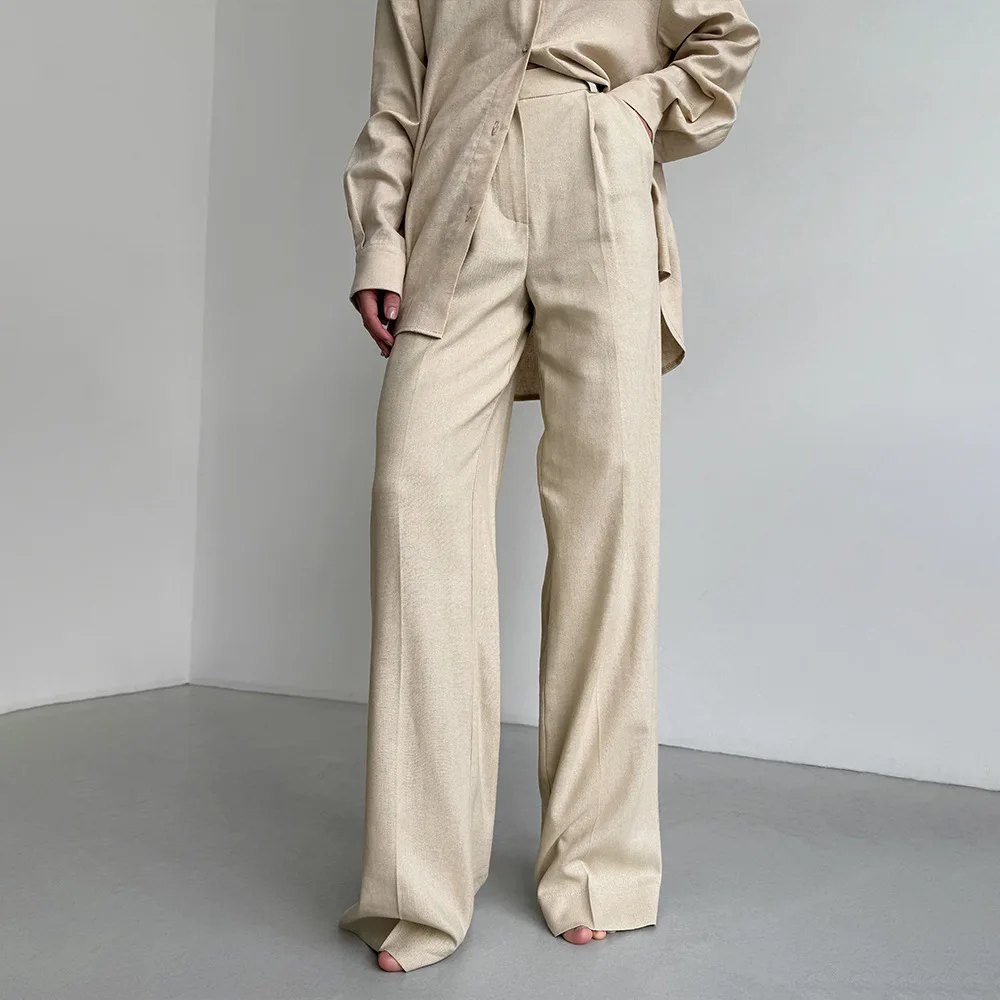 Wide Leg Pants with European and American Style Casual Loose Pants Suitable for Business and Casual Wear