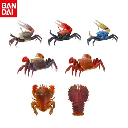 Bandai Original Genuine Biological Encyclopedia MINI Crustacean 01 Simulated Animal Crab Action Figure Collection Holiday Gift