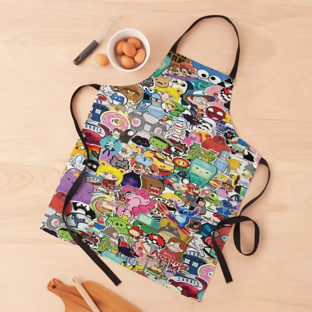 

Mixed Cartoon Apron kitchen clothes Kitchen Front For Kitchen Women Apron