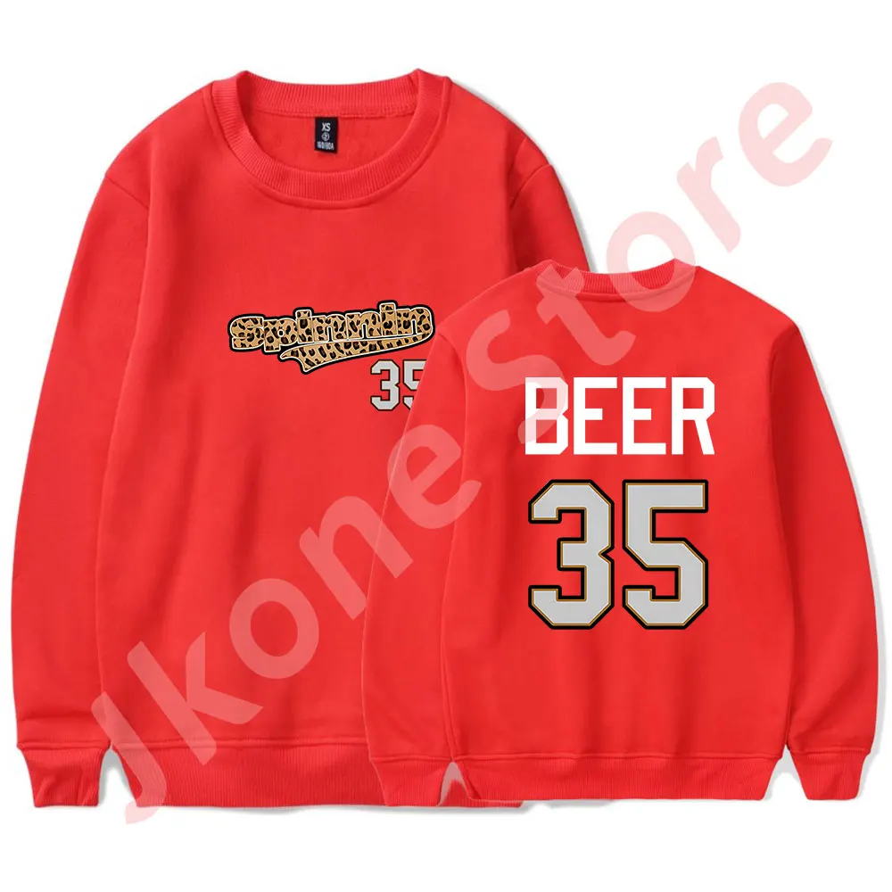 Sudadera informal de manga larga para hombre y mujer, jersey de cuello redondo con Logo de Madison Beer 35, Cosplay de Spinnin Tour Merch, 2024