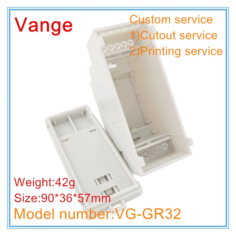 Vange din rail device junction box diy 90*36*57mm PC plastic enclosure