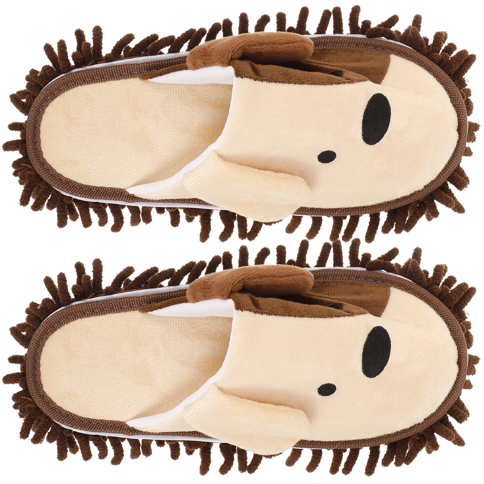 

Reusable Mop Slippers Chenille Cotton Floor Cleaning Home Kitchen Bathroom Washable Detachable Shoes Covers Indoor Coffee Dog M