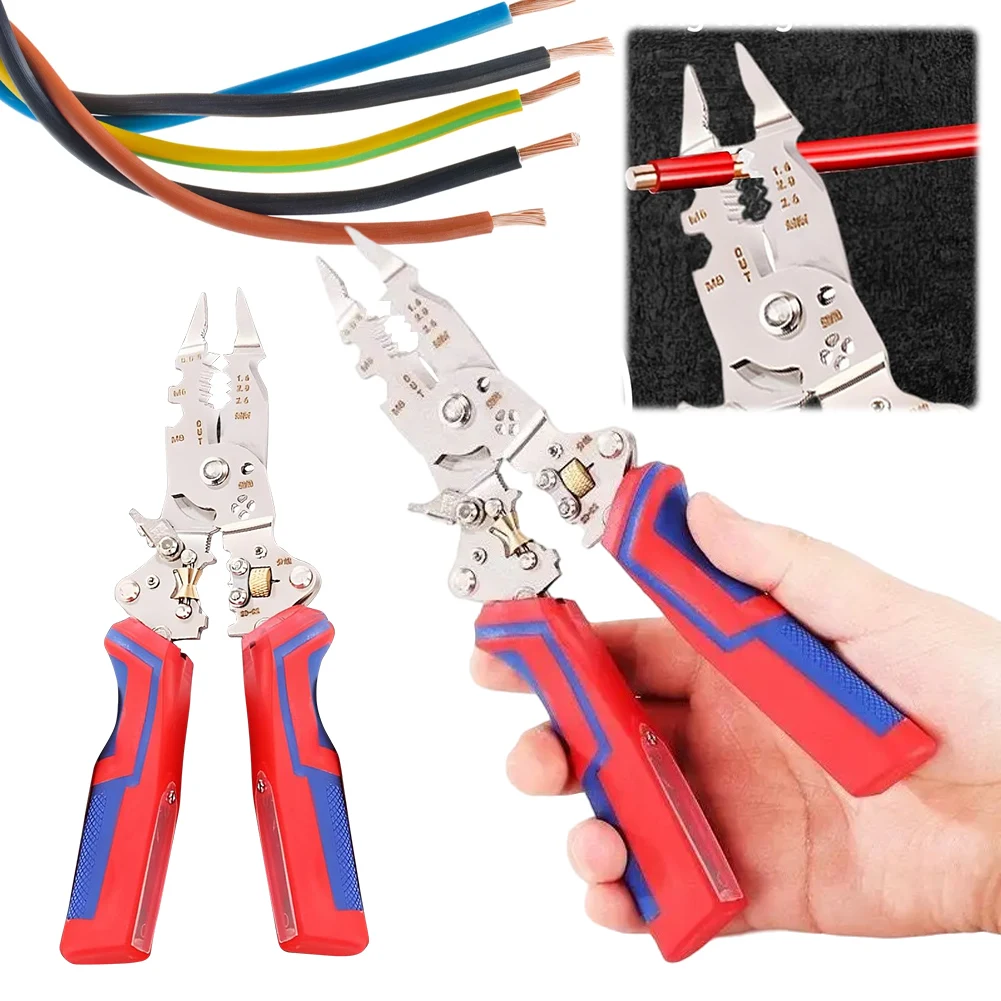 

Инструмент для зачистки электрических проводов с тестером напряжения, плоскогубцы для зачистки, для резки и снятия изоляции с проводов