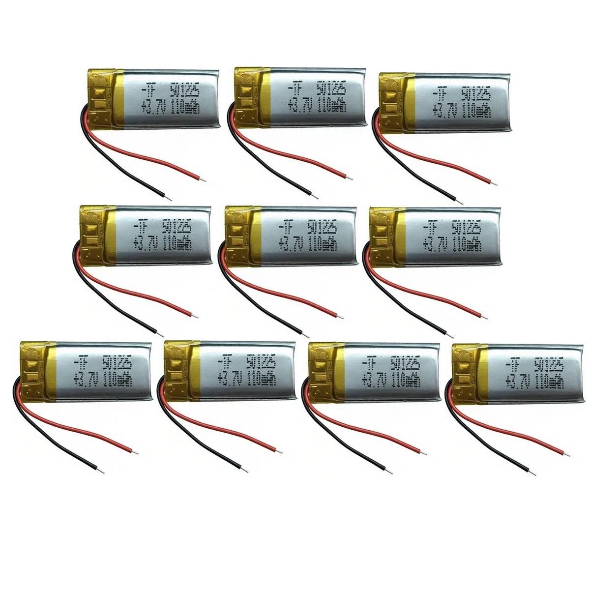 10PCS 501225 3.7V 110mAh Lithium Polymer Rechargeable Battery For Xiaomi Mi Band Bluetooth Earphones MP3 Voice Recorder Headset