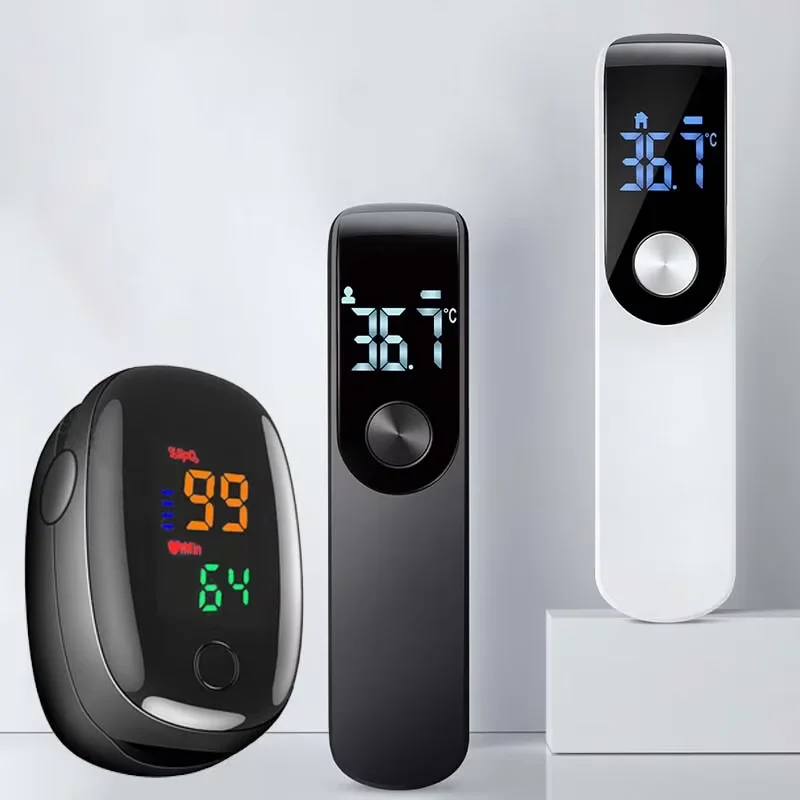 

Бытовой инфракрасный термометр, цифровой бесконтактный ЖК-лазерный термометр, инструмент, ручной ИК-пирометр температуры, пульсоксиметр на палец