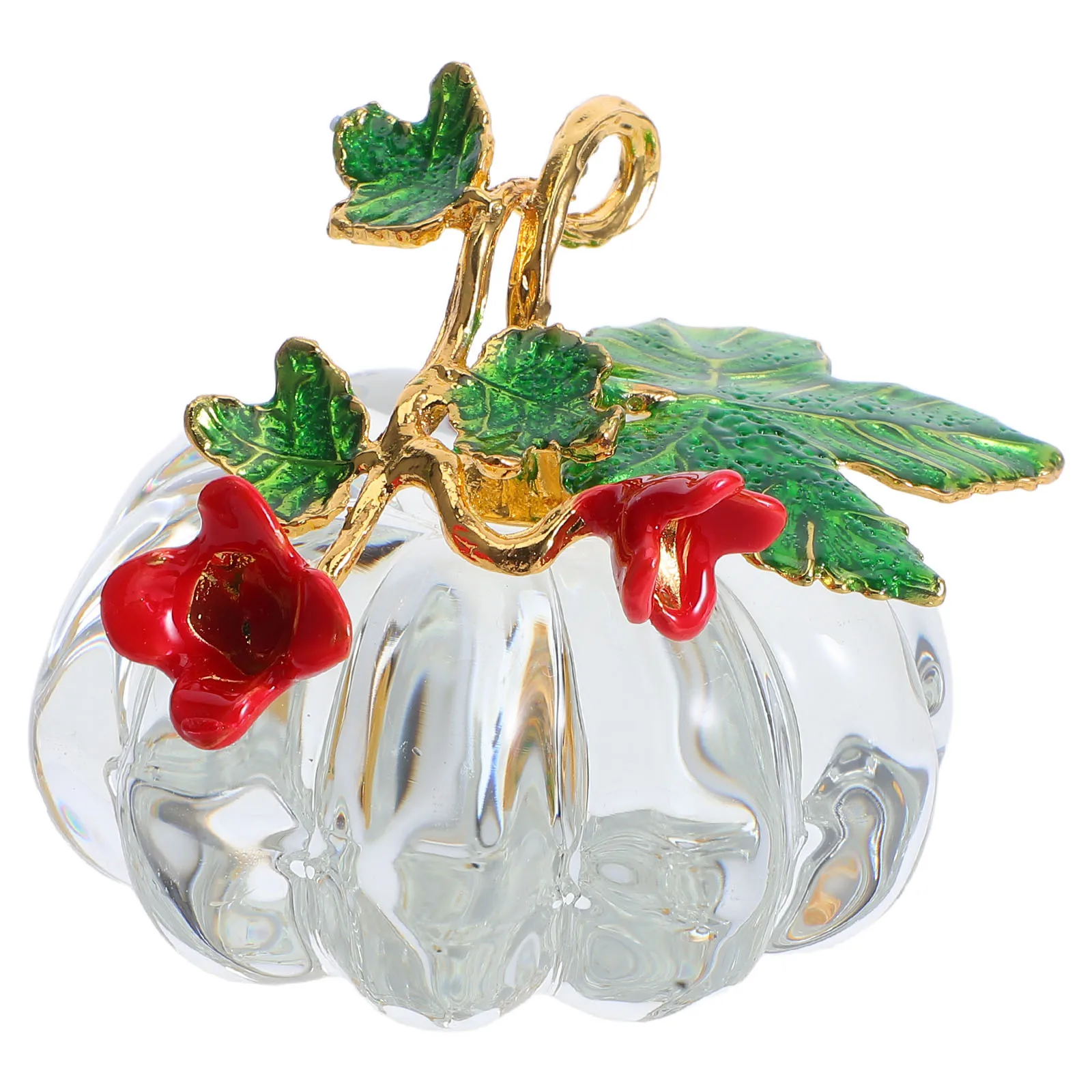 

Crystal Glass Pumpkin: Dazzling Reflective Home Decor Item for Fall Seasonal Table Display Indoor Cozy