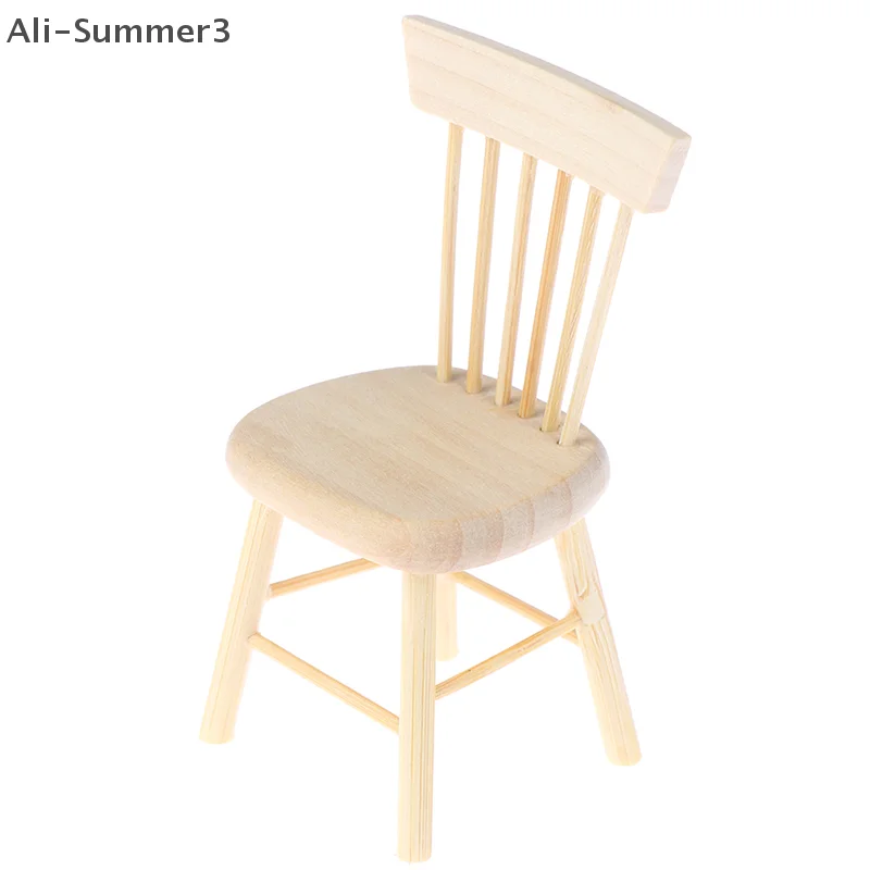 1/12 Mobili in miniatura per casa delle bambole Sedia in legno Seggiolone Accessori per casa delle bambole