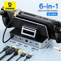 Baseus USB C Docking Station for Steam Deck for Nintend Switch Type C to HDMI 4K@60Hz RJ45 Gigabit PD 100W Type C USB 3.0 Hub