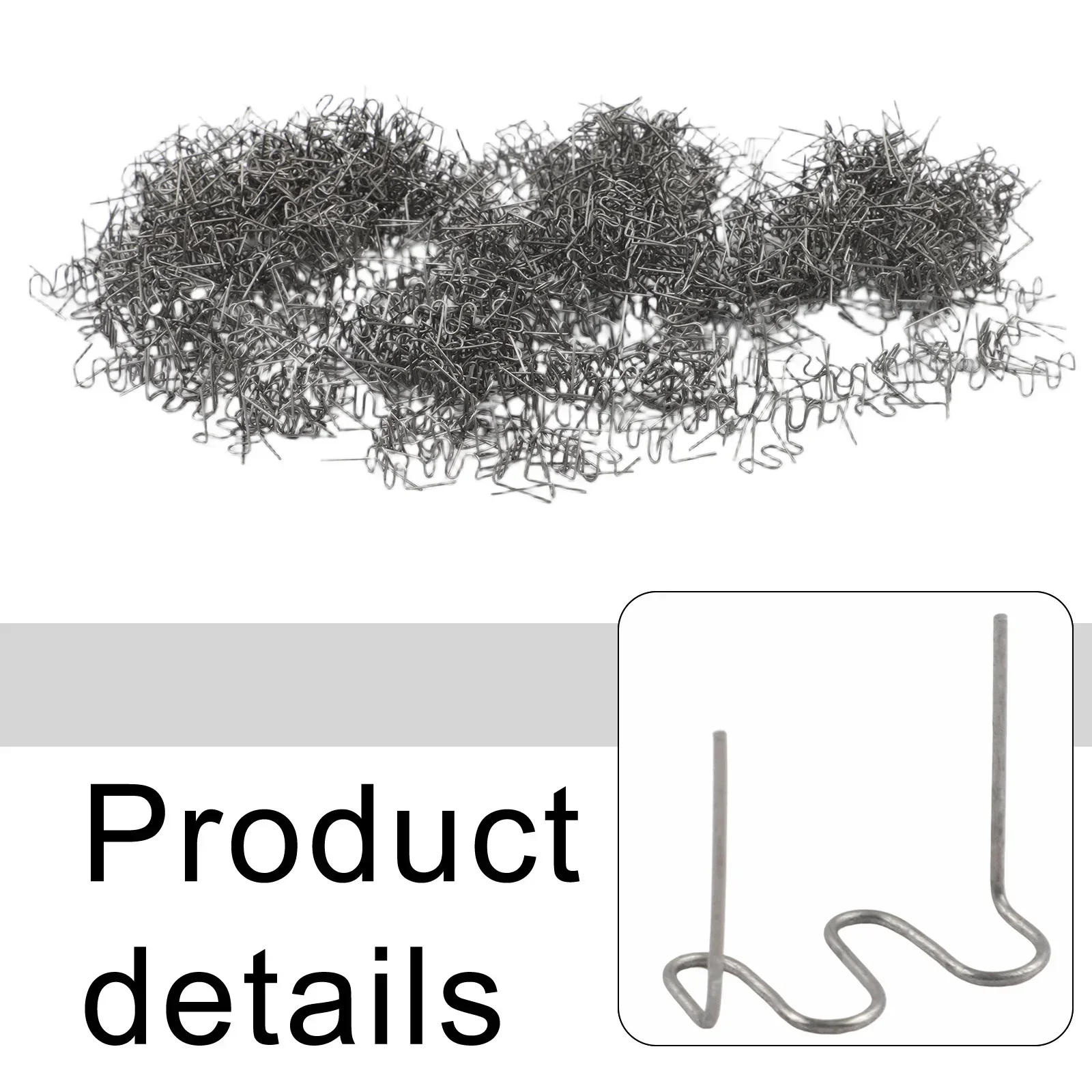 

Скобы S-образной формы из нержавеющей стали 0,6 мм, 1000 шт., для ремонта автомобильных бамперов, подходят для внешней отделки и панелей.