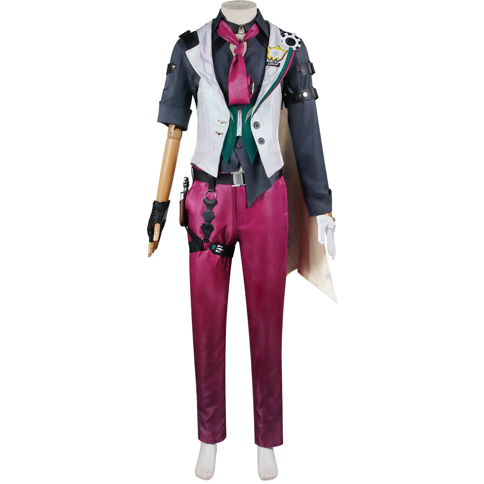 Jeu Honkai: Star Rail Cos Gallagher Cosplay Costume pour hommes, perruque, uniforme de fête, fête d'Halloween, tenues de jeu de rôle de carnaval, vêtements