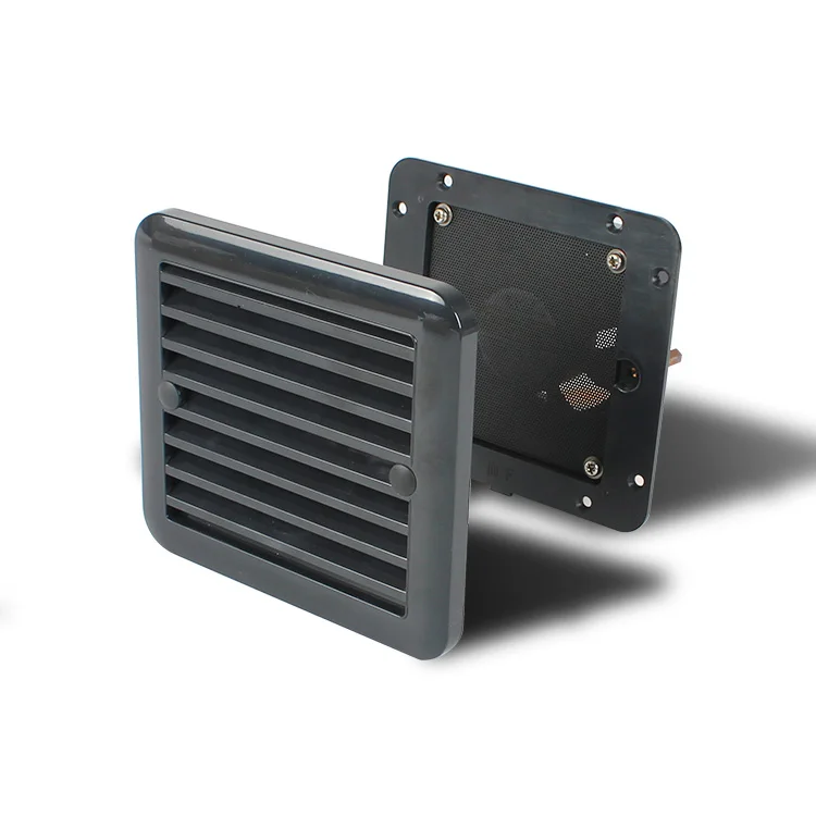 RV Accessories 12v Black RV Vent Side Outlet Exhaust Fan Shutters Grille Cooling Vent Fan