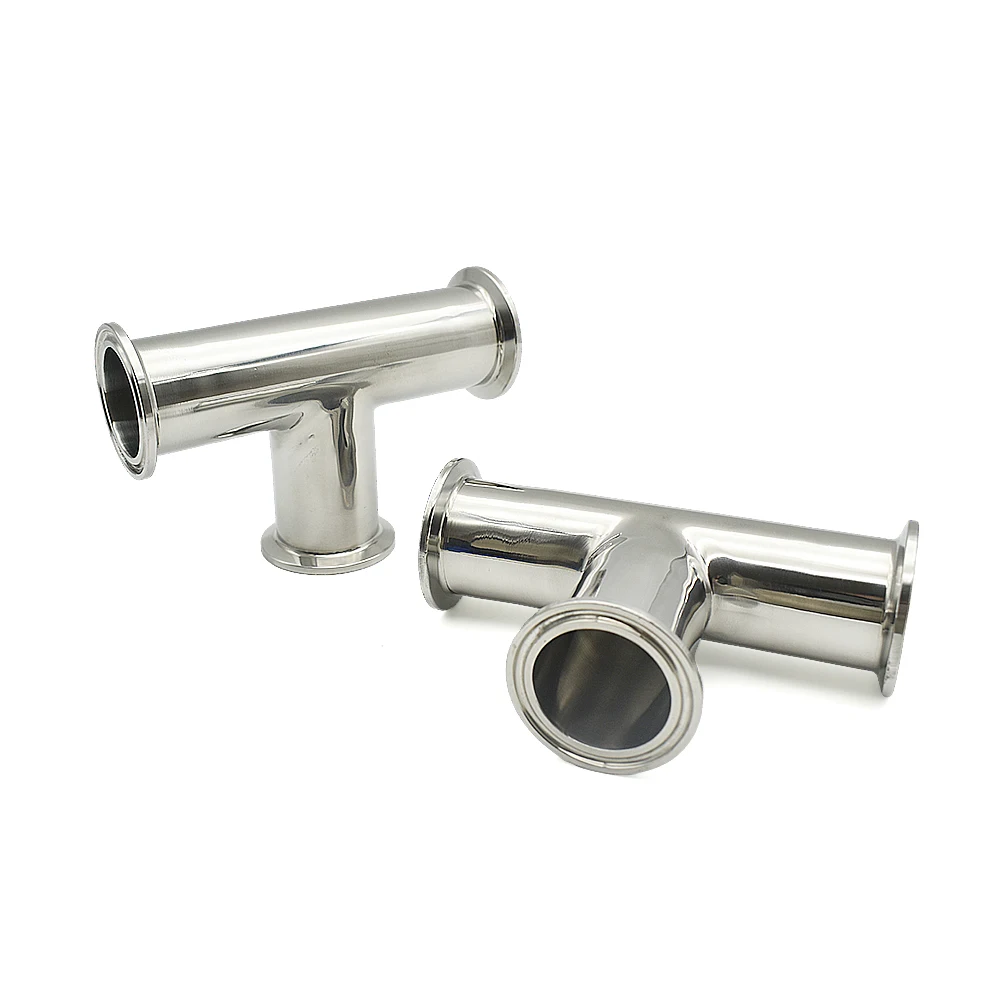 

OD19mm-108mmSS304 316L Stainless Steel Sanitary Tee Fitting Triple Shaft Clamp Homebrew Beer Craft Parts Suitable For 1.5 "-4"