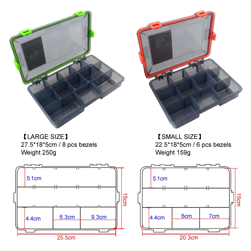 ILURE Fishing Tackle Box Large Capacity Waterproof Fishing Accessories Fish Hook Storage Lure Bait Organizer Boxes Fishing Goods