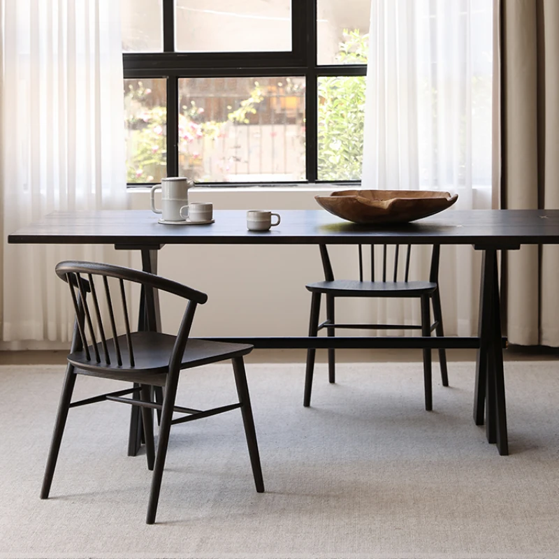 

Nordic imported oak solid wood armchair Internet celebrity dining chair