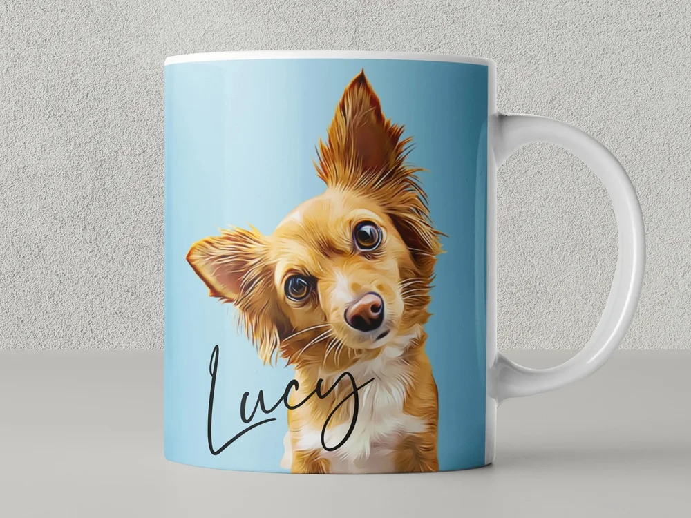 

11oz Personalized Pet Coffee Mug With Dog Photo Customized Pet Lovers Gift for Work Bestie Boyfriend Girlfriend Family Men Women