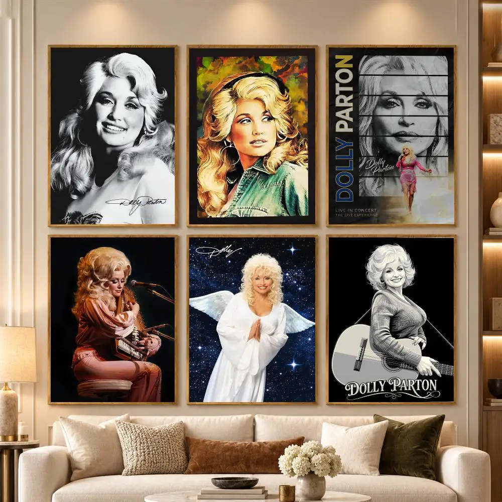 Dolly Parton Poster Wall Art Stickers Self Adhesive Print Mural Decals for Bedroom Living Room Apartment Home Decor Gift