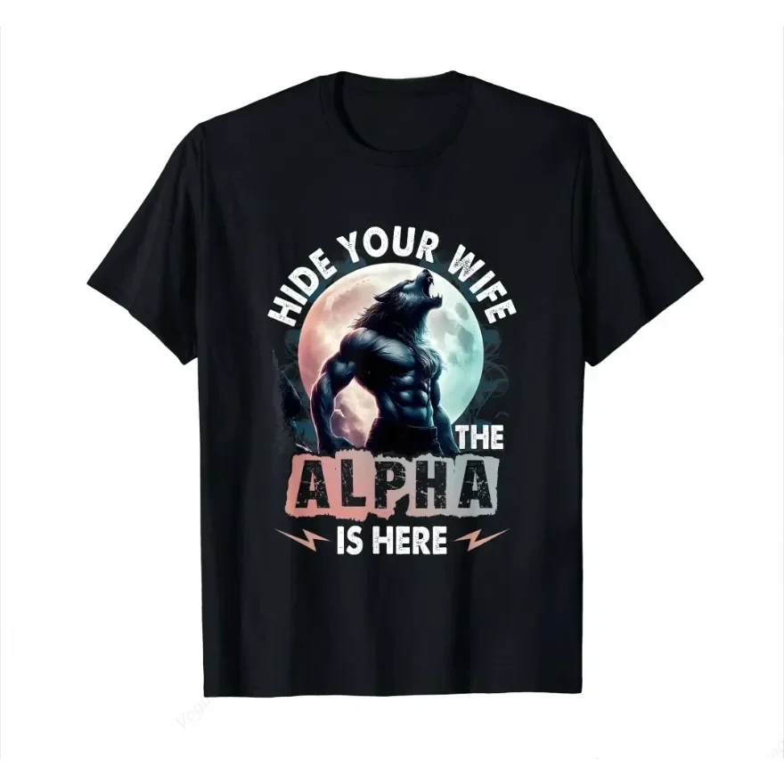 Being An Alpha Female Is So Hard Funny Wolf Meme T Shirts Men Women's Retro Fashion Harajuku Oversized Cotton Tee Streetwear Top