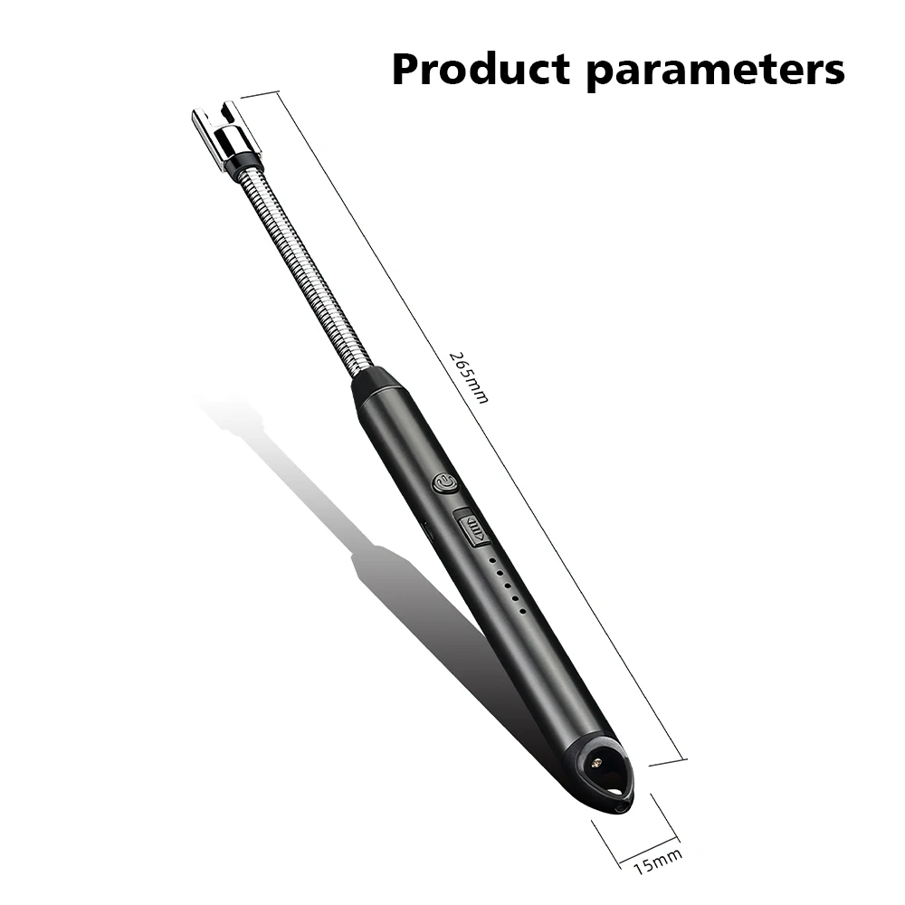 1/2/5pcs Windproof Kitchen Electric USB Lighter Candle BBQ Gas Stove Ignition Gun Camping Rechargeable Arc Flameless Lighter