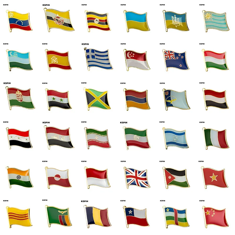 300+ Metal Flag Countries Flag Laple Pin Badge Pin For You Choose