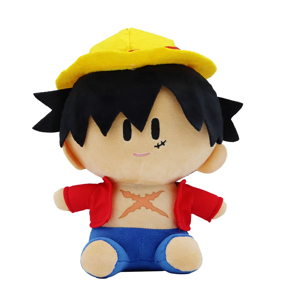 One Piece Luffy Anime Plush Toy Cartoon Character Sabo Sanji Trafalgar Law Zoro Ace Cute Stuffed Doll Kawaii Kids Christmas Gift